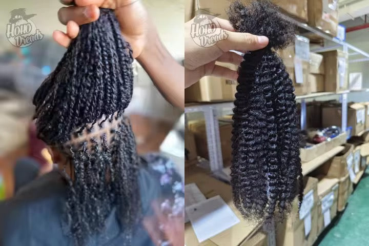 Cheveux Humains 4C
Kinky Curly - 100% cheveux humains pour le tresse