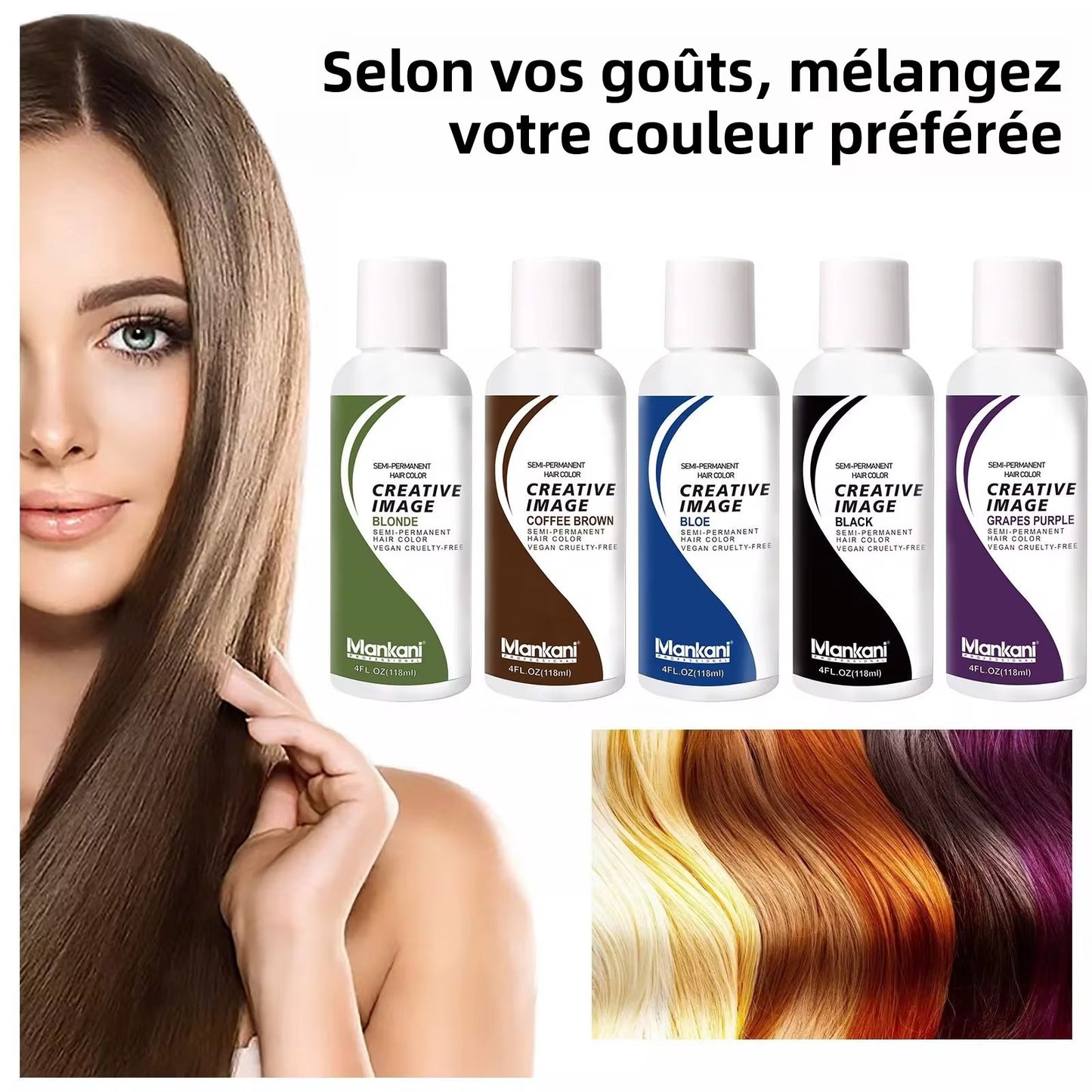 Teinture professionnelle pour cheveux