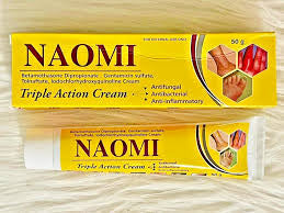 Crème Triple Action Naomi - Antifongique, Antibactérienne, Anti-inflammatoire